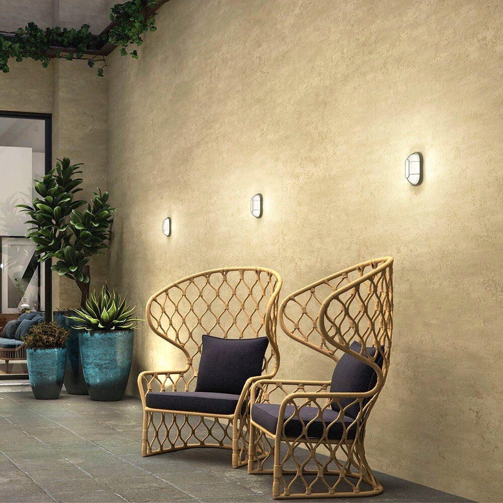 Arandela Tartaruga Oval LED E27 IP65 Preta – Luminária Externa | topmix