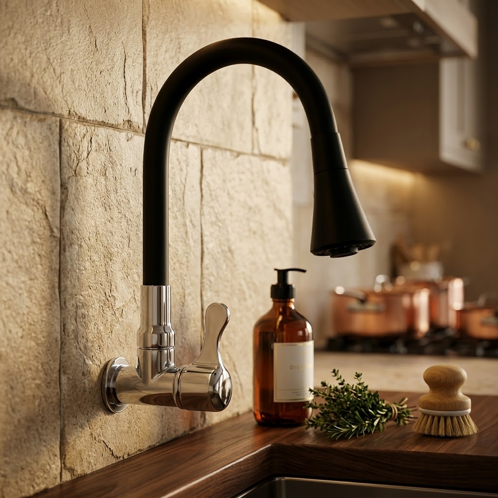 Torneira Pia Cozinha Parede Gourmet Preta Flexível Cone Silicone 360 Graus Luxo Multiuso em Oferta na Shopee