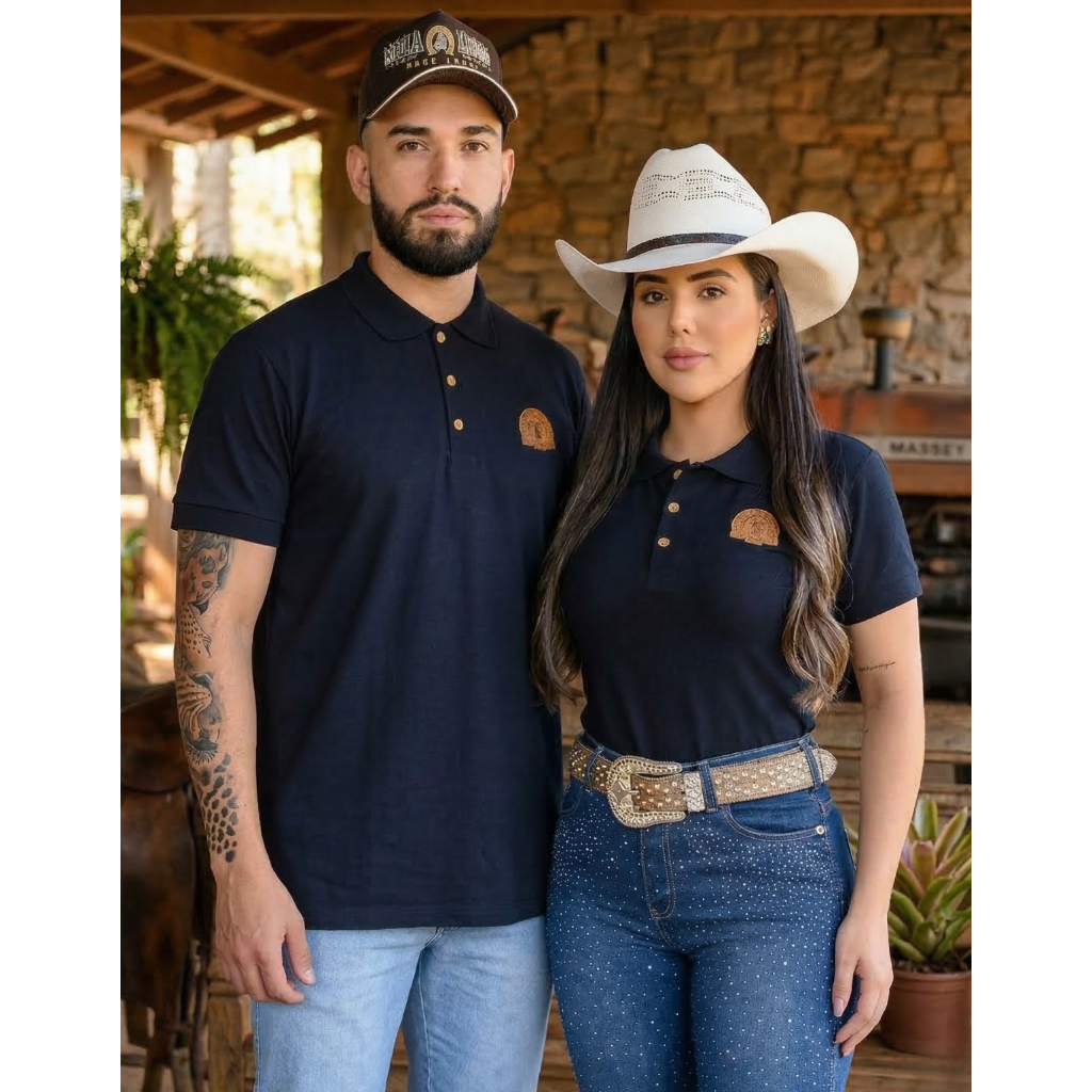 Kit Casal Muladeiros Country Cavalgada Masculina e Feminina Mula Rosa