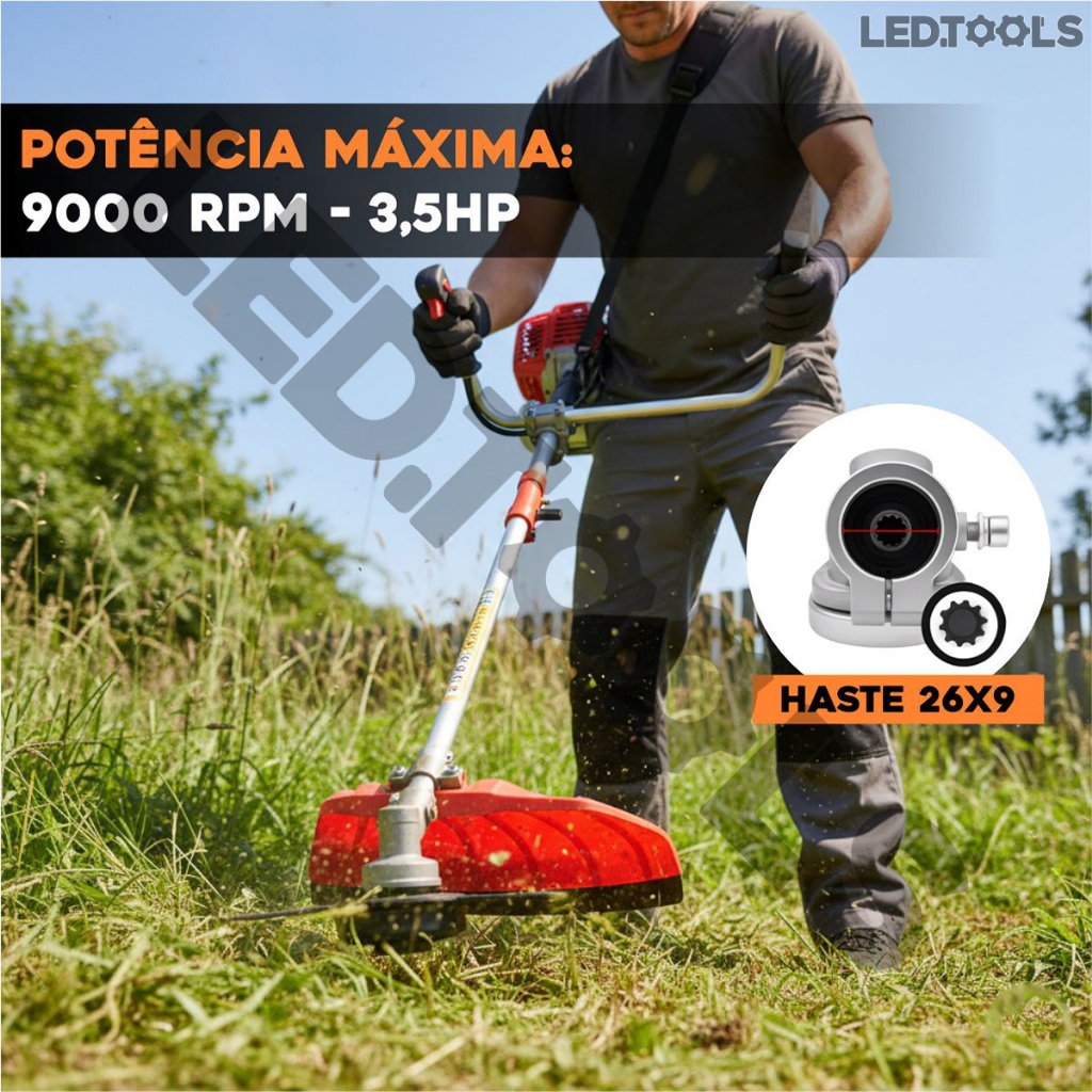 Roçadeira Multifuncional 4x1 Profissional Gasolina Nakasaki 75cc 3hp