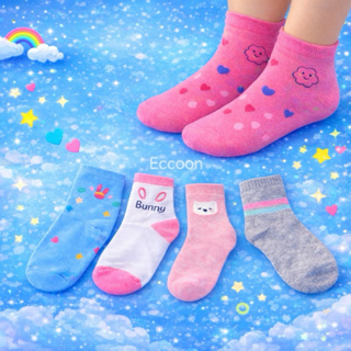 Kit Meias Infantil Menina Estampadas Sortidas | 3 a 18 Pares Meia Escolar MENINA em Oferta na Shopee