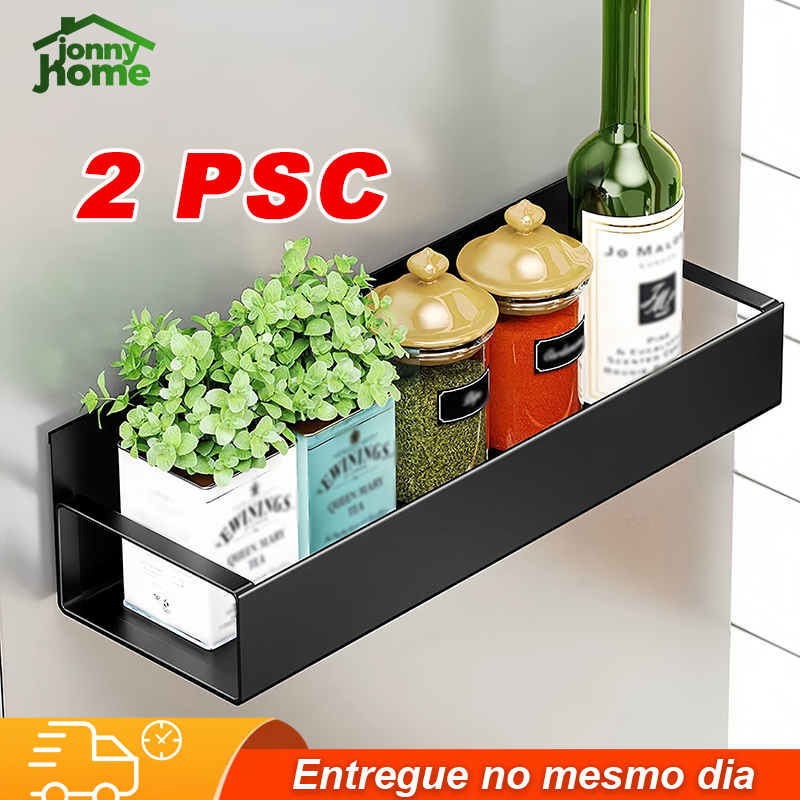Rack Prateleira Organizador Magnético  para Geladeira Cozinha Máquina de Lavar Temperos