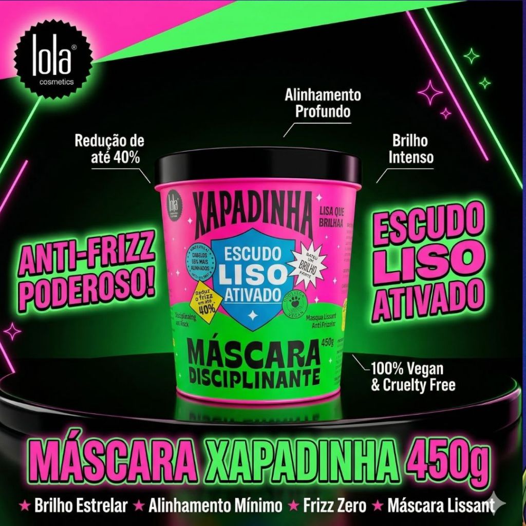 Máscara Xapadinha Anti-Frizz 450g - Lola Cosmetics