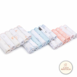 Kit 6 Pano Boca Bebê Soft 100% Algodão Menino Menina Neutro Paninho RN Fralda enxoval Macio em Oferta na Shopee