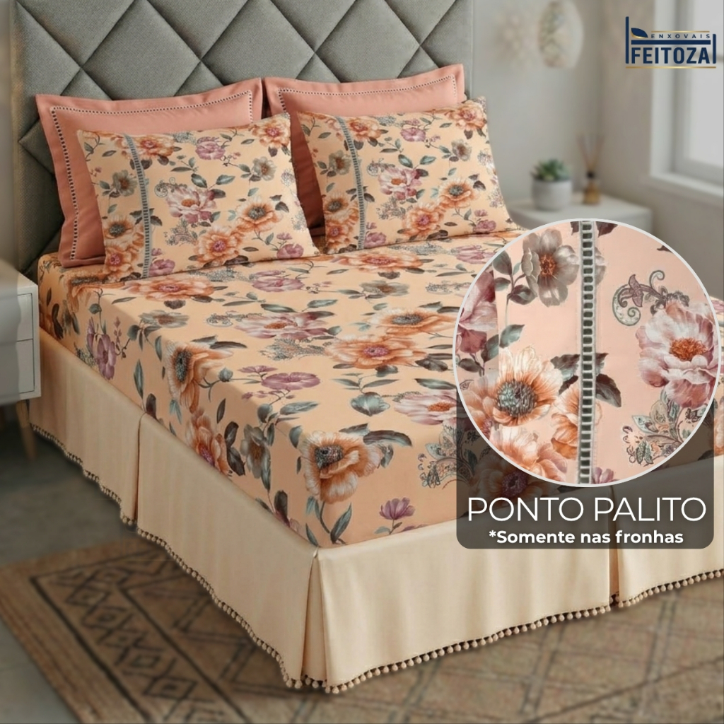 Jogo de Cama 400 Fios Casal Roupa de Cama Queen e Lençol Solteiro Tecido Aveludado Macio Premium!