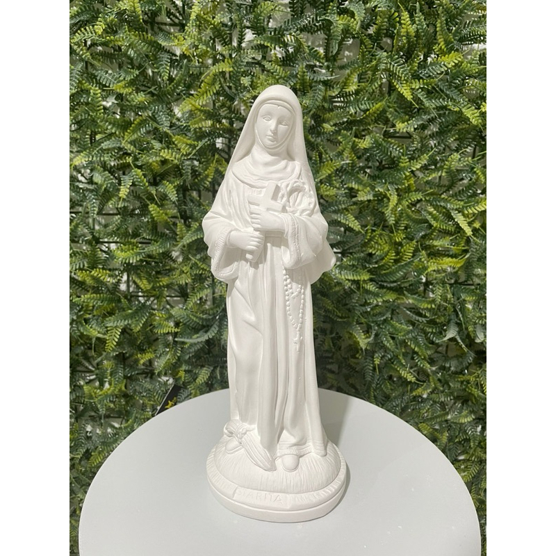 Imagem De Santa Rita 30cm - Em Gesso Cru - Acabamento Impecável