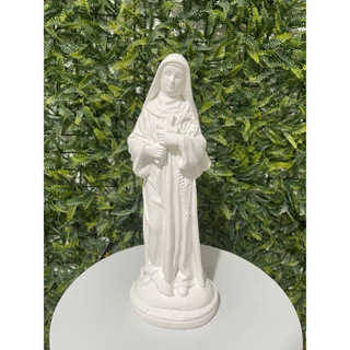 Imagem De Santa Rita 30cm - Em Gesso Cru - Acabamento Impecável em Oferta na Shopee