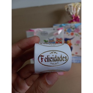 500 ETIQUETAS / ADESIVAS PARA PRESENTES- FELICIDADES - COD 1006 em Oferta na Shopee