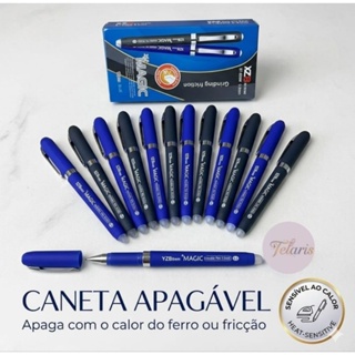 Caneta Apagável Mágica 0.8mm Kit 5 Unidades Tinta Gel Apaga com Fricção ou Calor Costura Tecido Escola Escritório em Oferta na Shopee