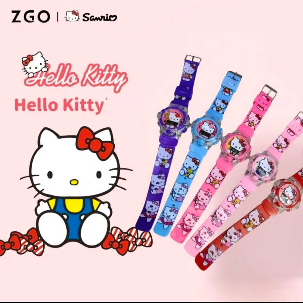 Relógio infantil personagem Hello kitty