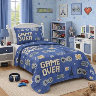 Kit Colcha Boutis Cobre Leito Solteiro Infantil Menina Menino Unissex 2 Peças Moderno em Oferta na Shopee