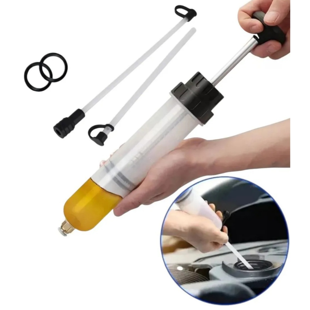 Bomba De Fluido De Óleo De Motor De Carro Seringa De Vácuo Manual Para Transferência De Refrigerante 200ml