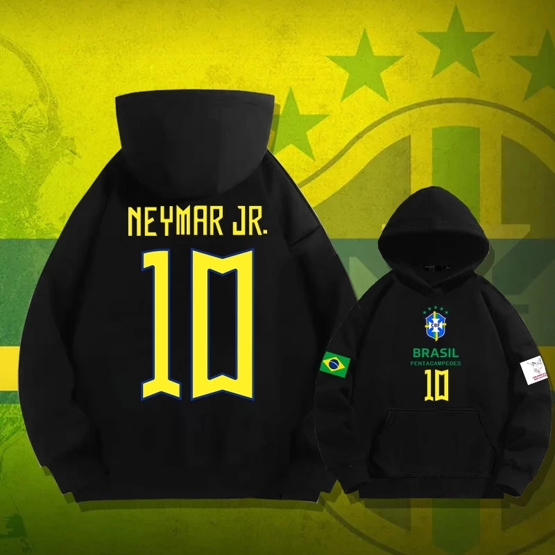 Moletom Canguru Blusa De Frio Neymar Jr Njr Brasil 10 Seleçao Brasileira Futebol Unissex