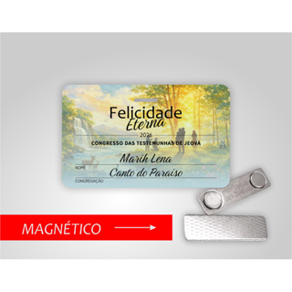 kit 2 a 6 Crachás personalizados em PVC plástico congresso jw em Oferta na Shopee