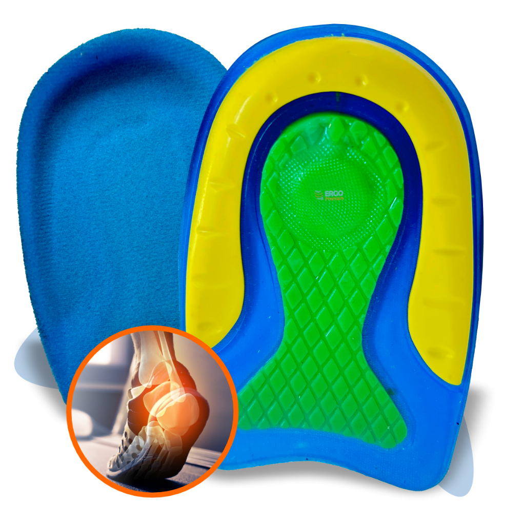 Palmilha Ortopédica de Calcanhar Para Inflamação Tendão de Aquiles Bursite e Redução de Impacto