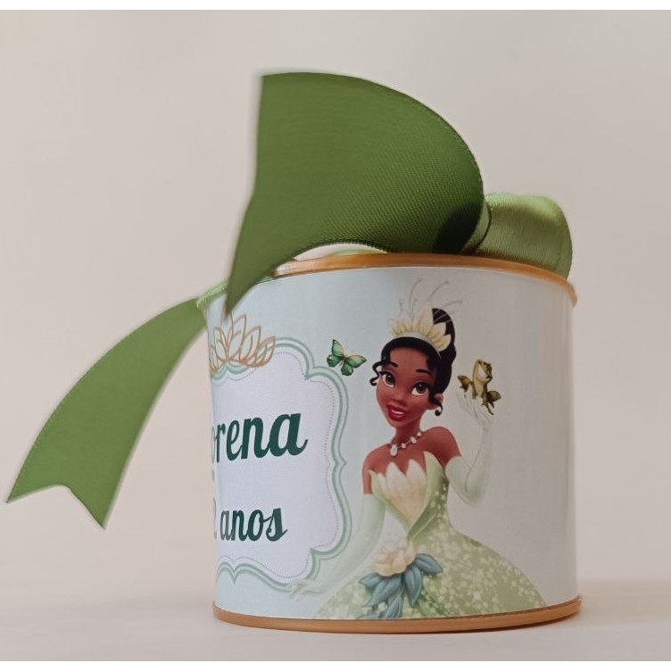 Kit Tubolatas personalizadas 5×6-Lembrancinhas A princesa e o Sapo |Princesa Tiana | aniversário | lembrancinhas festas