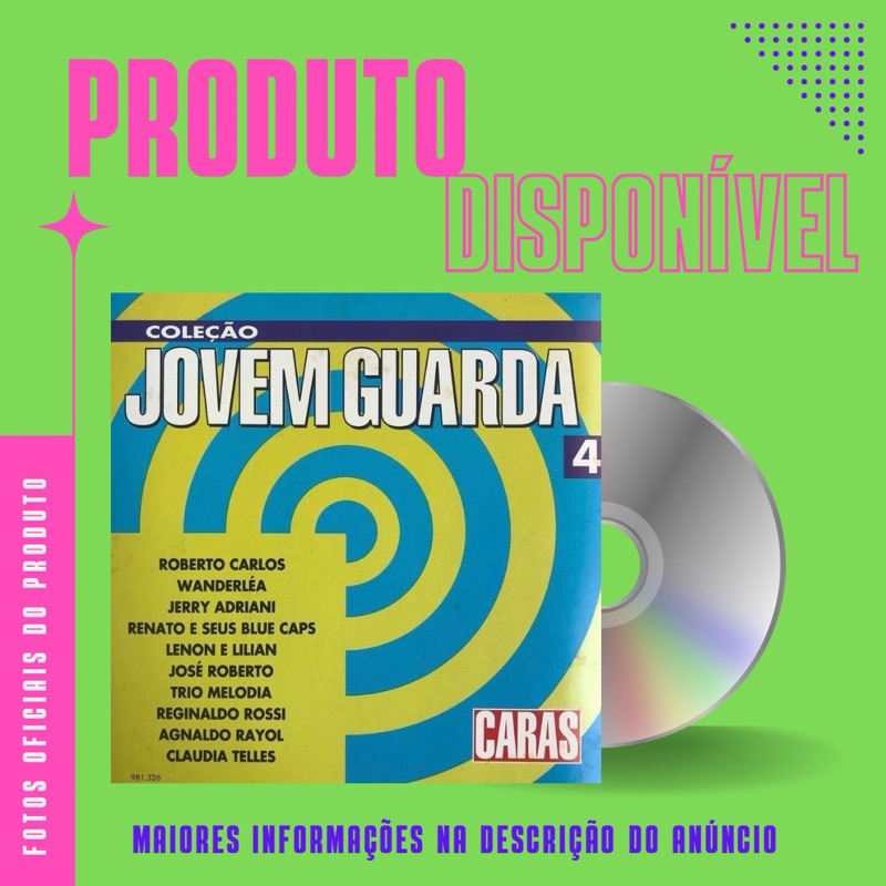 CD COLEÇÃO CARAS JOVEM GUARDA - VOLUME 4 (Roberto Carlos, Wanderlea, Jerry Adriani) *