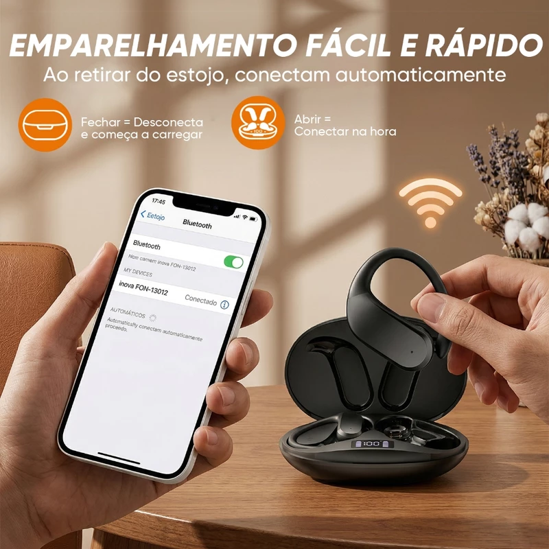 Fone de Ouvido Esportivo Sem Fio Bluetooth da Inova — foto 5