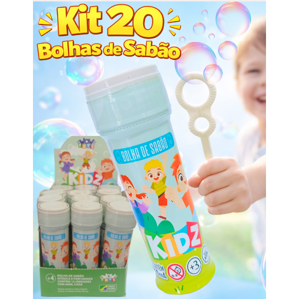 Kit 20 Bolhas de Sabão bolinha Lembrancinha de aniversario infantil festa junina prenda atacado