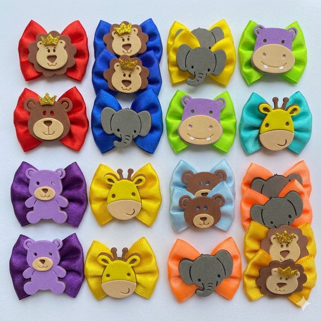 Kit 20 Unidades Sortidos Laços Cachorro Pet Lacinho Borboleta Animais Banho Tosa