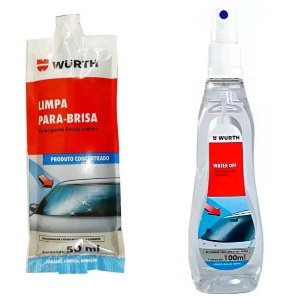 Kit Water Off Wurth + Limpa Para-Brisa Sachê 50ml Wurth