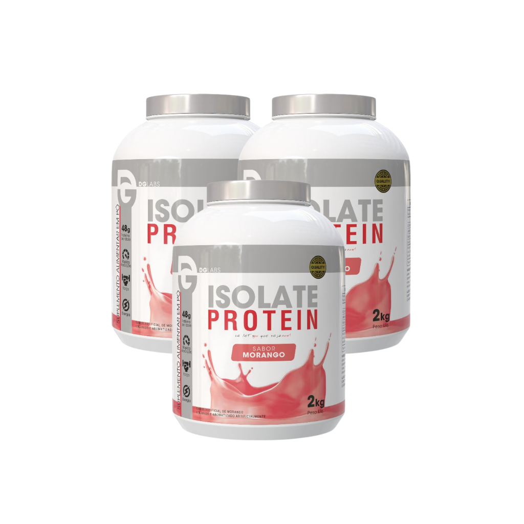 Kit 3x Isolate Protein 2kg - 6kg Proteínas Isoladas - DG Labs