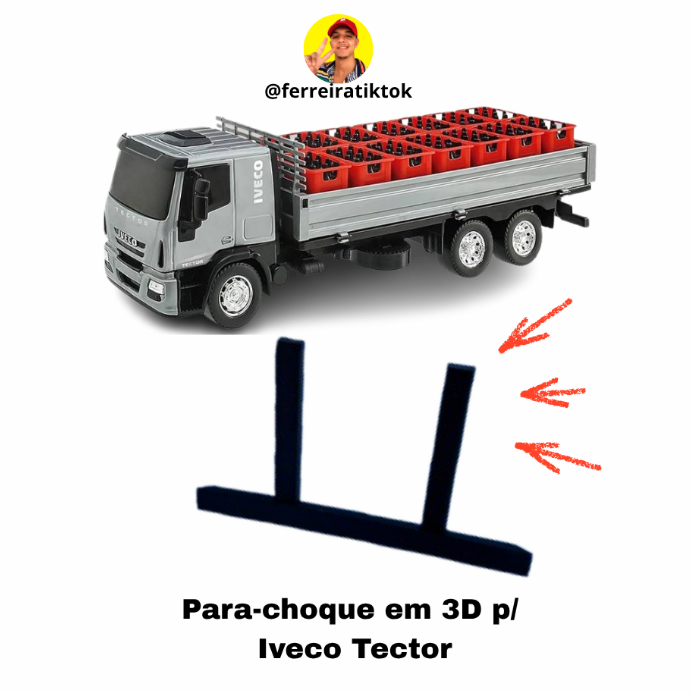 Para-choque ESTENDIDO p/ MINIATURA de IVECO Tector Usual