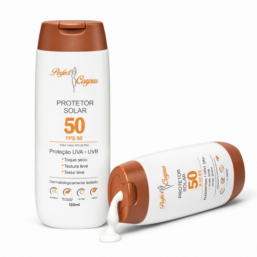 Protetor Solar FPS 50 – Proteção Imediata | Não Gruda | Resistente ao Suor e Água | Ideal para Verão