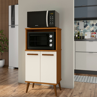 Balcão Armário Torre Multiuso Para Forno e Microondas 2 Portas e Paneleiro Lisboa Cores em Oferta na Shopee