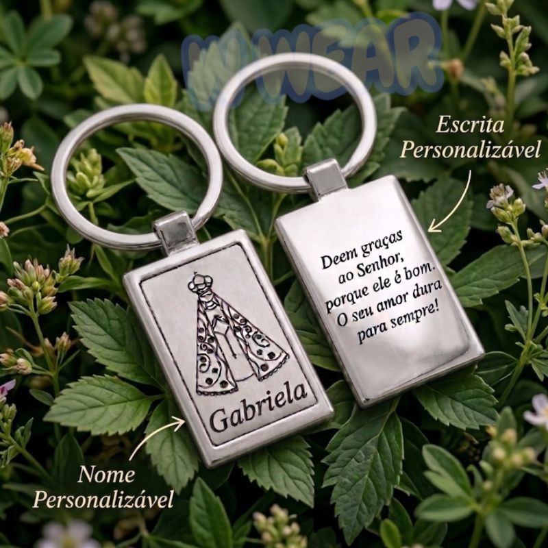 Chaveiro Personalizado Nossa Senhora Aparecida Nome E Frase Gravação a Laser Aço Inox em Oferta na Shopee