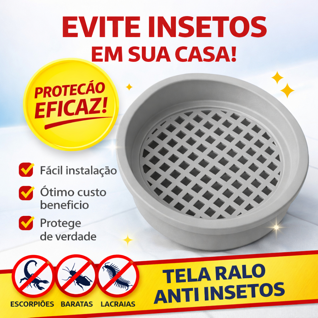 Tela Protetora Anti Inseto Escorpião Dengue Baratas Para Ralos 10Cm ou 15Cm Contra Entupimento CINZA em Oferta na Shopee