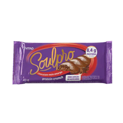 Chocolate Proteico Meio Amargo Zero Açúcar Soulpro 40 g - Sem Glúten