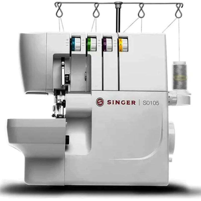 Máquina de Costura Overlock Singer S0105 220V | 6 Tipos de Pontos, 1.300 PPM | Braço Livre, LED, Estrutura em metal