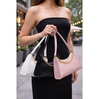 Bolsa Feminina Elegante Kit 3 Baguetes Lisas Corrente Ombro e Mão Tote Noir Fashion Media Pequena em Oferta na Shopee