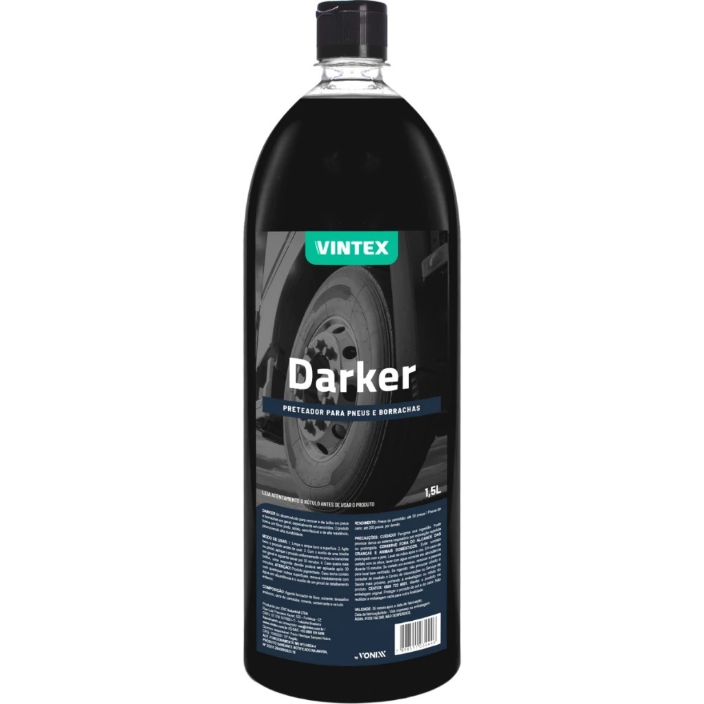 Darker1,5L vintex Preteador para Passar na Borracha e escapamentos Pneu Pretinho em Oferta na Shopee