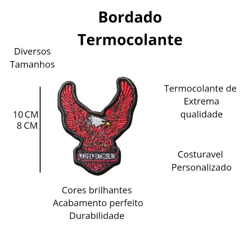 Bordado Motoclub Patch Águia