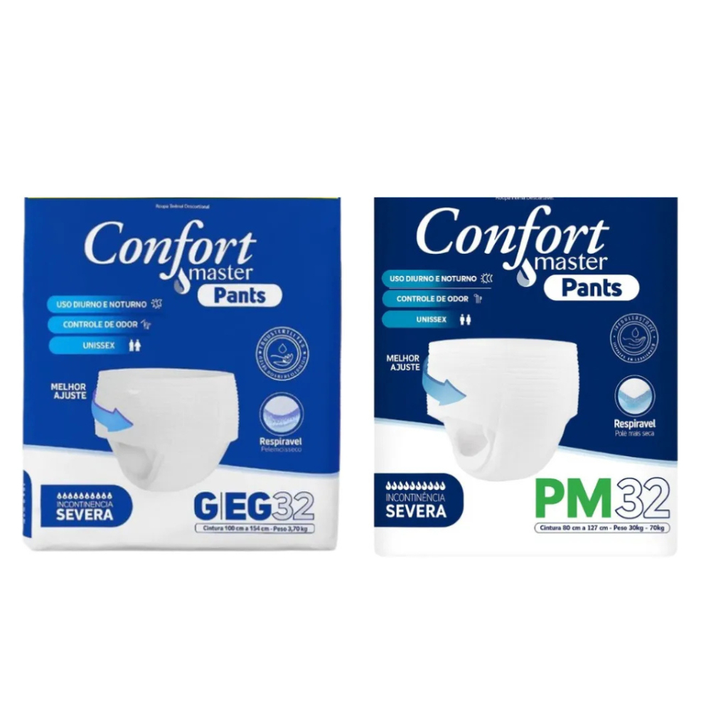 Fralda Confort Master Pants tipo calcinha cueca pacotão econômico com 32 unidades Fralda Confort Master Pants tipo calcinha cueca pacotão econômico com 32 unidades