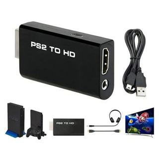 Adaptador Conversor Ps2 Áudio e Vídeo Av para HDMI cabo de interface multimídia HD Full Hd 1080p Tv Monitor