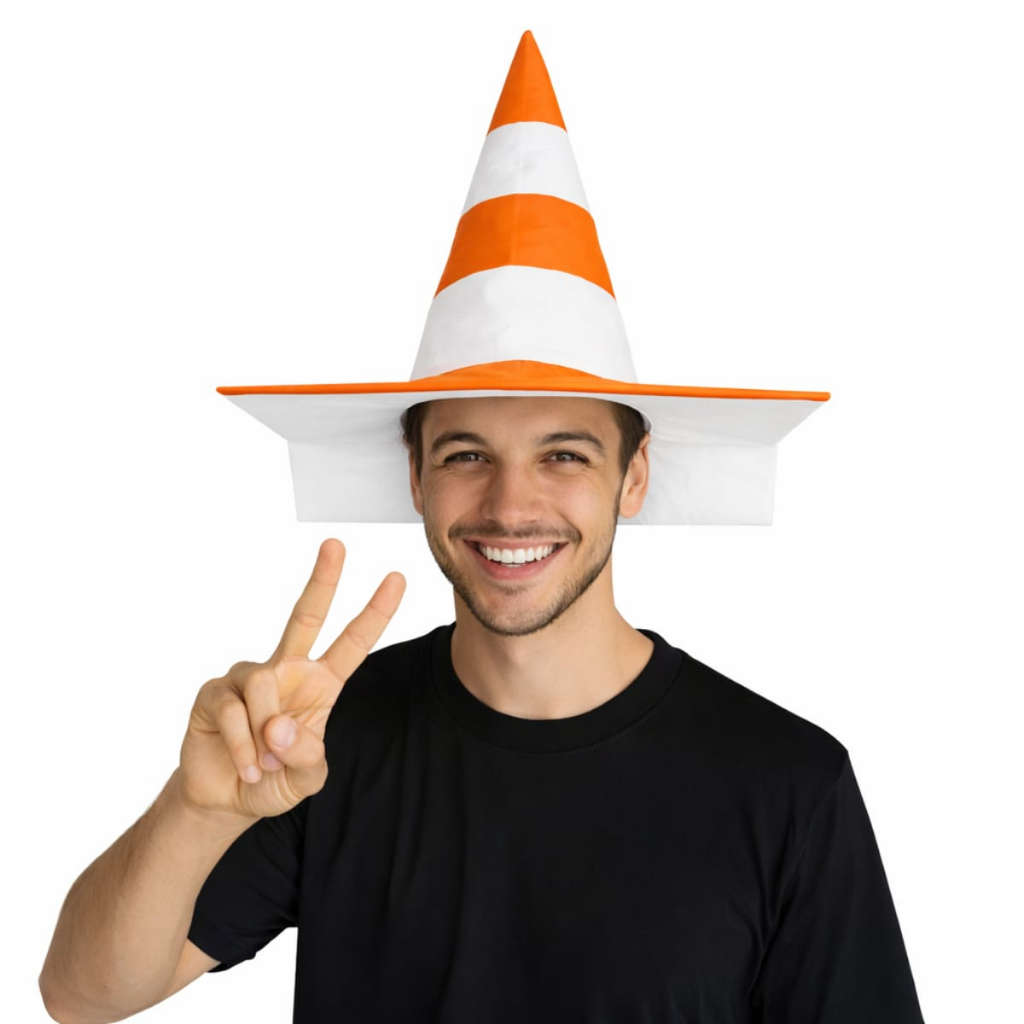 Chapéu Cone Sinalizador Festa Tema Construtor Barato