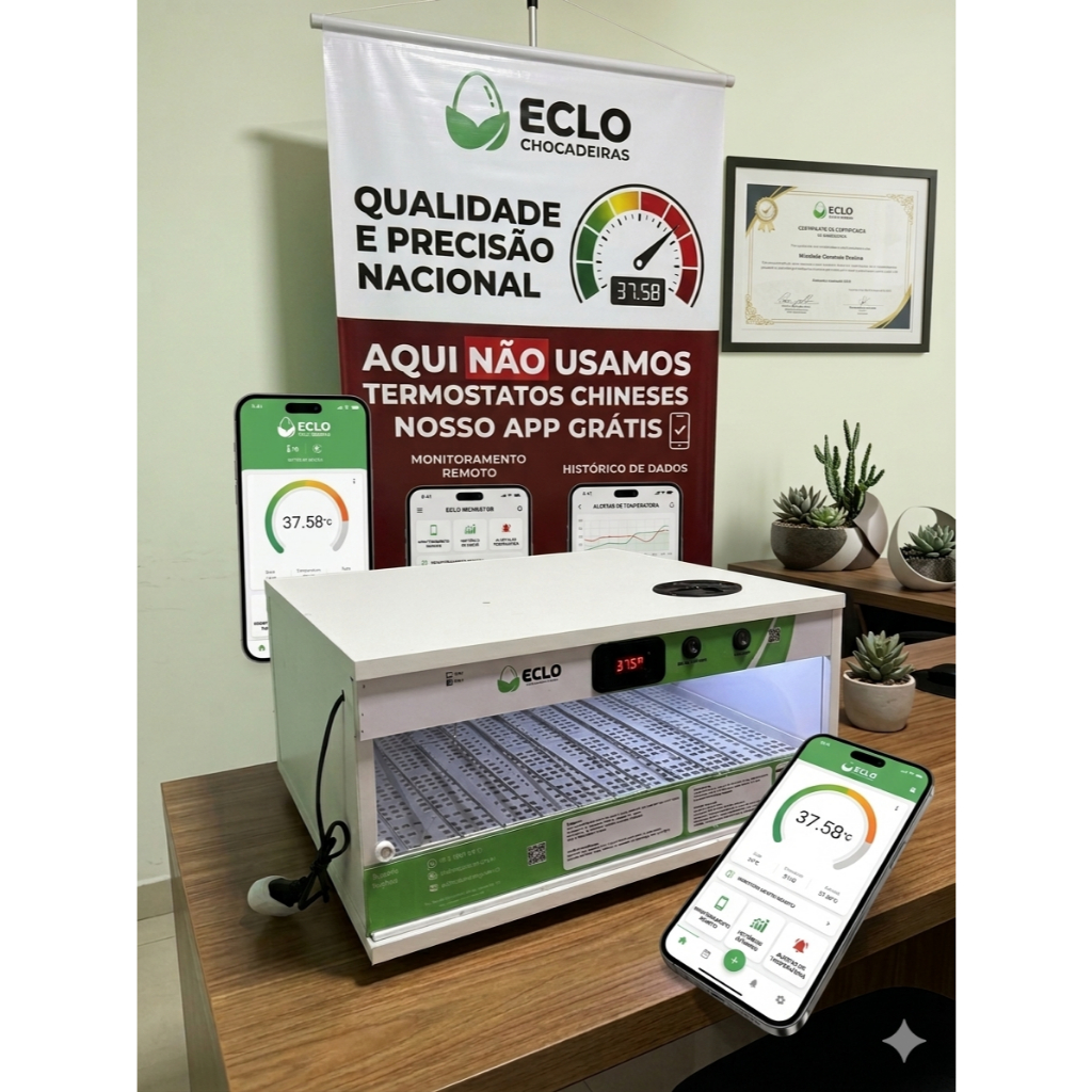 Chocadeira Automática 65 Ovos de Galinha  + Ovoscópio