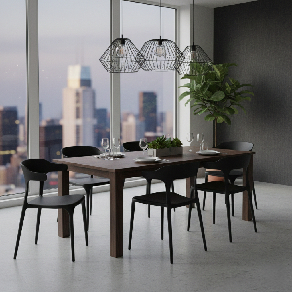 Kit com 6 Cadeiras Chifre Empilháveis para Sala de Jantar, Cozinha e Espaços Gourmet — imagem 2 de 2