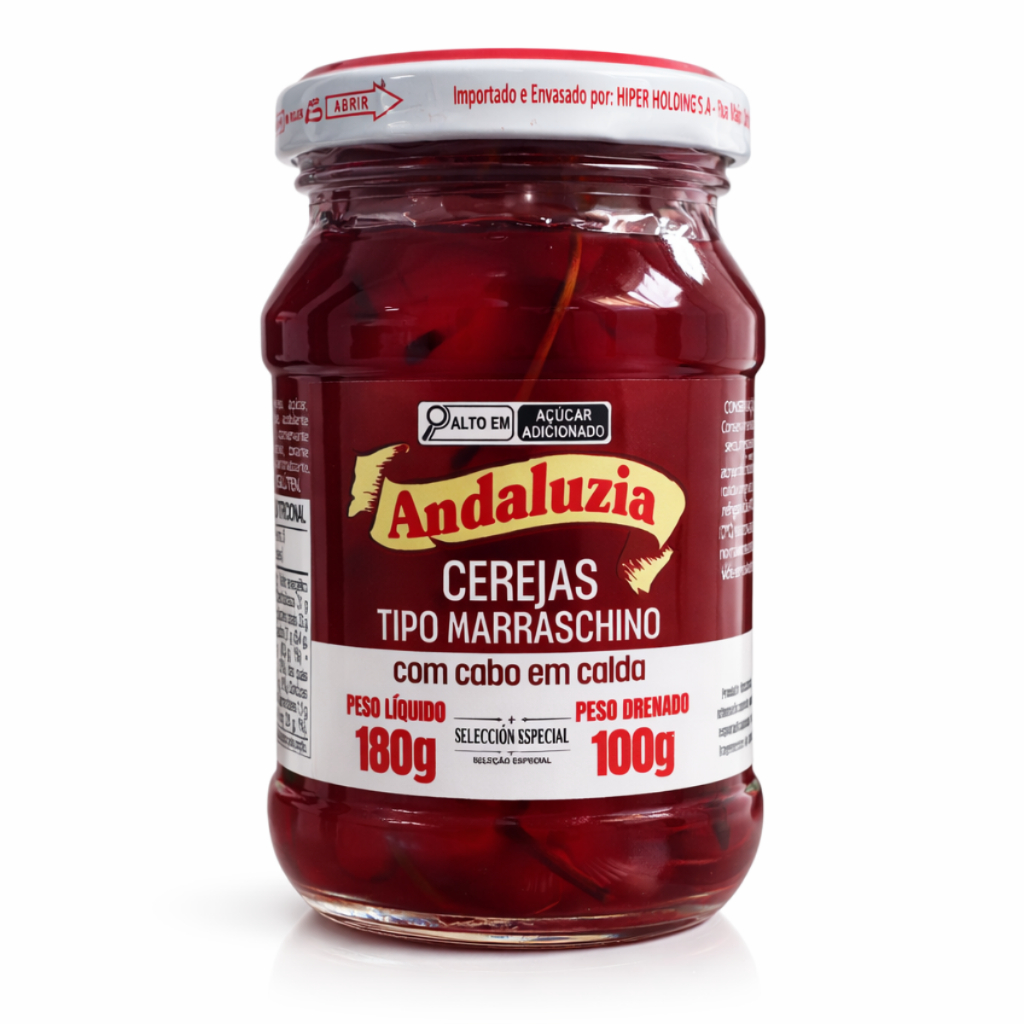 Cereja Premmium 180g Com Cabo em Calda Marrasquino em Oferta na Shopee