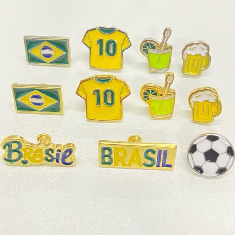 Pins do Brasil COPA para chinelo (Par)