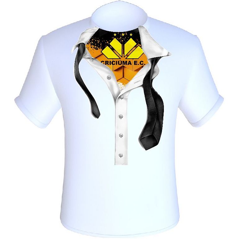 Camisa Criciúma EC / Camiseta Tigre 100% Poliéster Tigrão / Blusa do Tricolor Carvoeiro