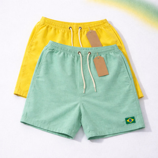 Kit 2 Short Linho Masculino Mauricinho Bermuda Casual Praia Verão Premium Bandeira Bordada em Oferta na Shopee