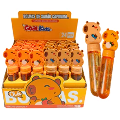 Kit 24 Bolha de Sabão Bolinha de Sabão Capivara Brinquedo Lembrancinha Aniversario Prenda Atacado