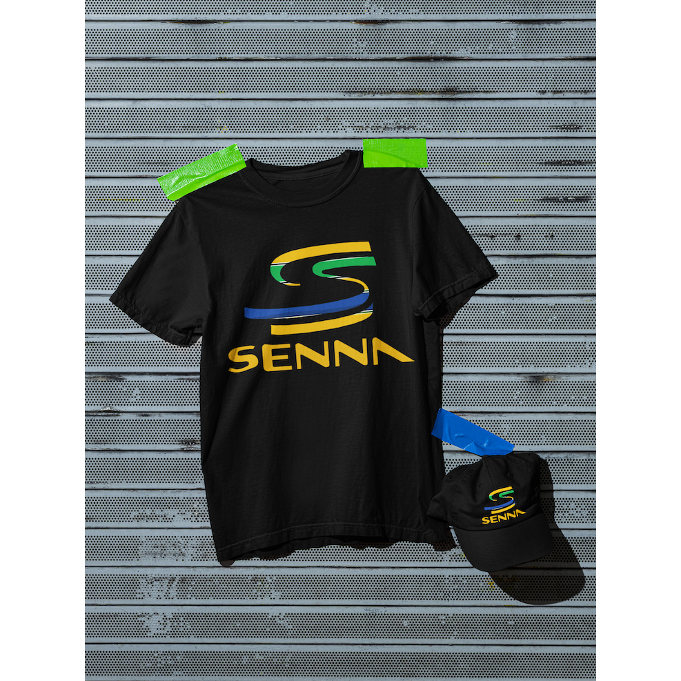 Kit Ayrton Senna Piloto F1 Brasil Camiseta + Boné Formula 1 - 100% algodão Envio Rapido