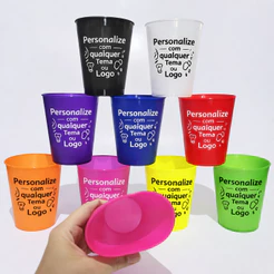 150 Copos Eco Tipo Caldereta 450ml Personalizado Festa Aniversario Casamento 15 anos Empresa Confraternização