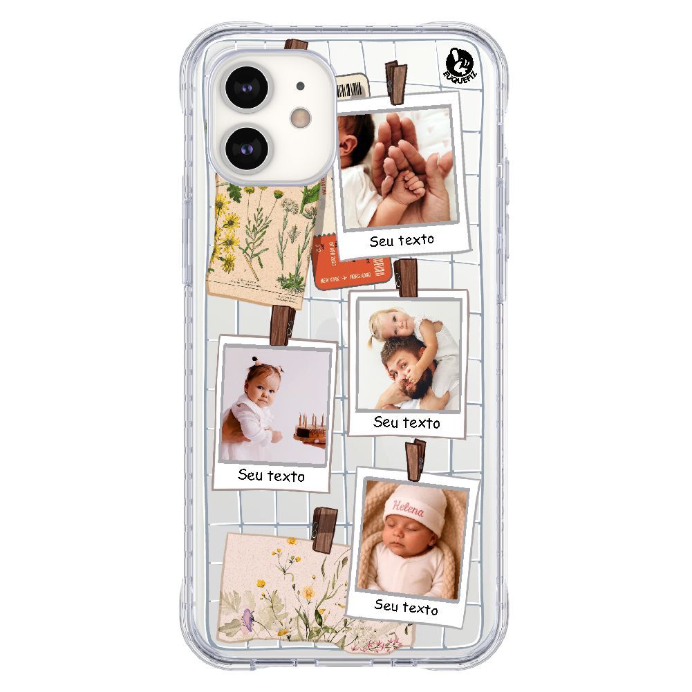 Capinha de Celular Personalizada Mural de Fotos Memórias - Diversos Celulares