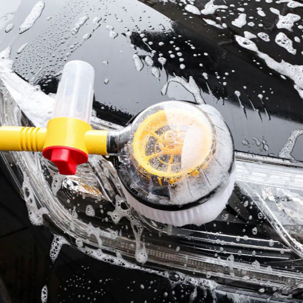 KIT De Limpeza De CARROS Escova Microfibra Giratória Para Lavagem Com Espuma Resistente